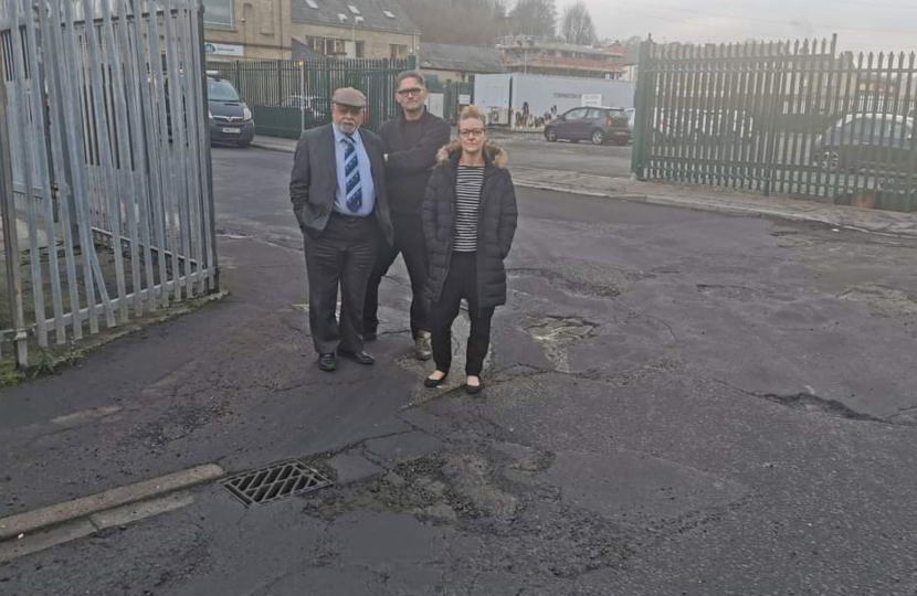 Rastrick Councillors on Birds Royd Lane