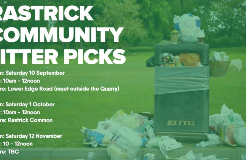 Litter pick schedule in Rastrick