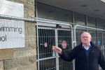 Cllr Steven Leigh outside Halifax Swimming Baths