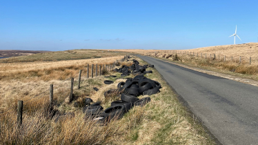 Fly-tipping on Cold Edge Road